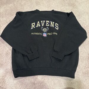 Logo Athletic Black Ravens Crewneck Sweater